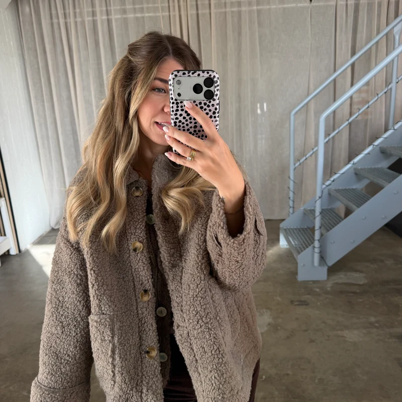 Autumn Teddy Jacke - Taupe