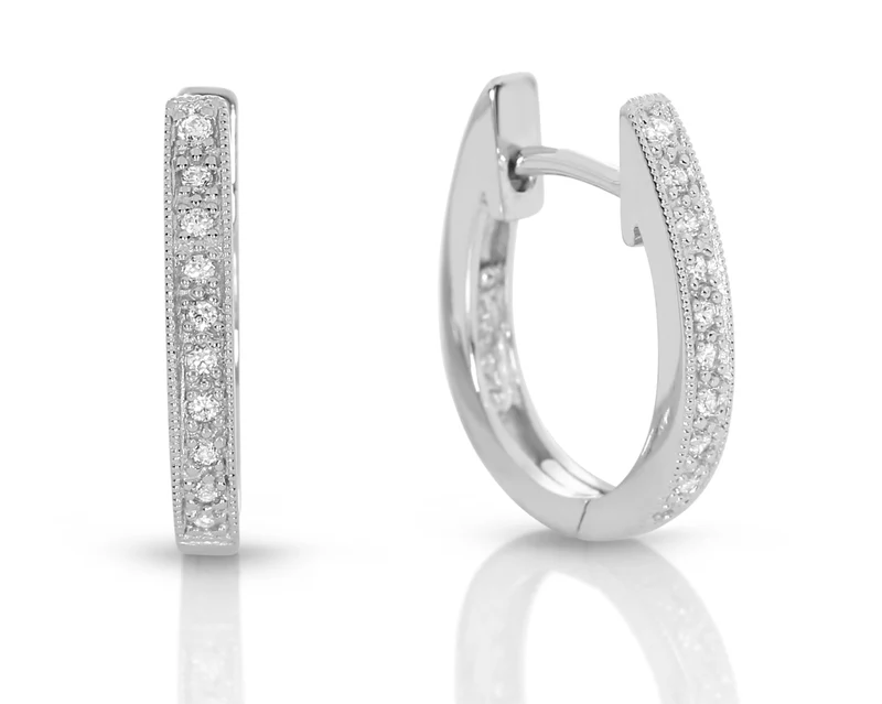 Zirkonia Creolen oval elegant 925 Sterling Silber