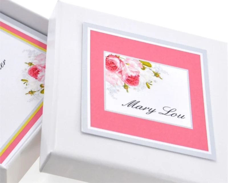 personalisierte Geschenkschachtel mit eigenem Text Schmuckschachtel