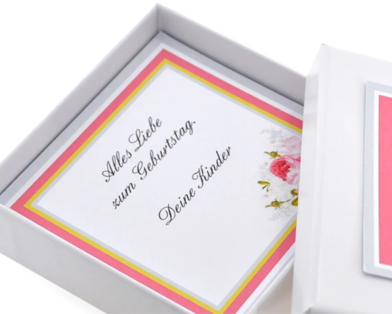 personalisierte Geschenkschachtel mit eigenem Text Schmuckschachtel