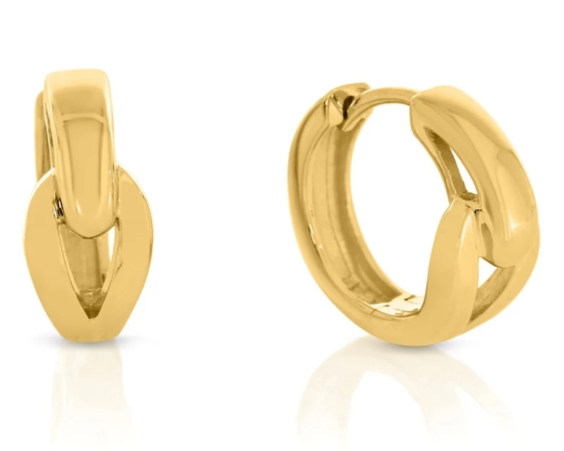 moderne Creolen vergoldet Damen Ohrringe gold