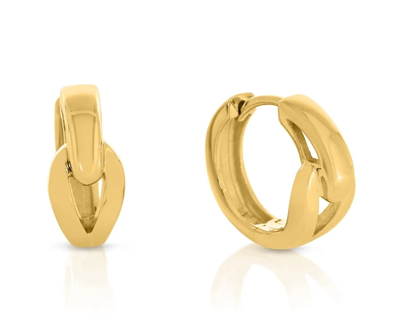 moderne Creolen vergoldet Damen Ohrringe gold