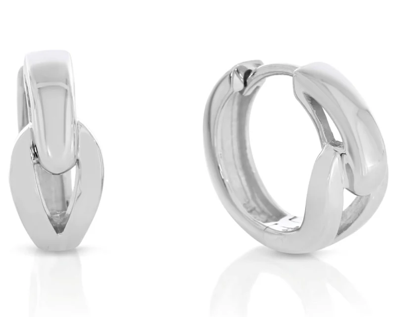 massive Ohrringe rund 925 Sterling Silber Creolen
