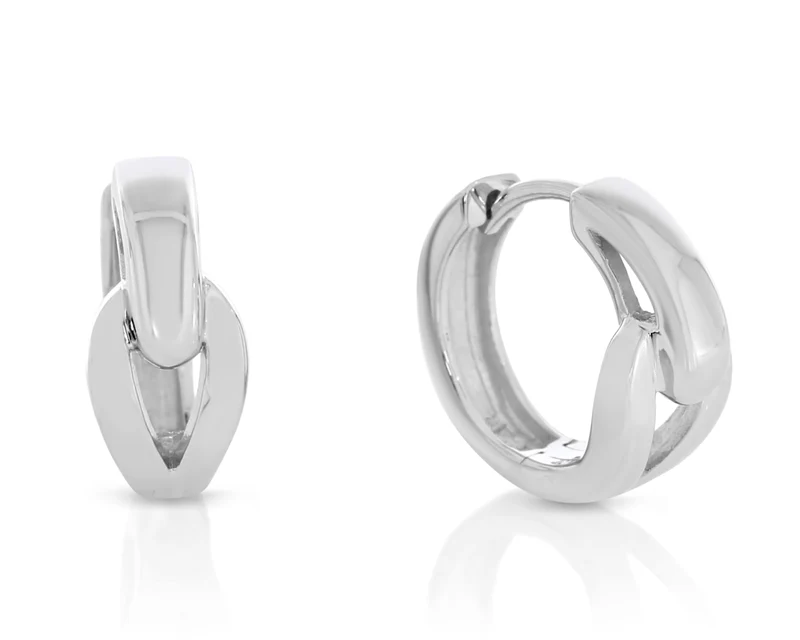 massive Ohrringe rund 925 Sterling Silber Creolen