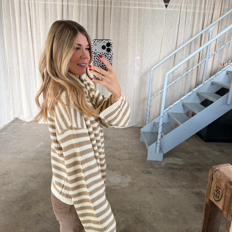 Zipp Jacke Lou - Beige x Weiß