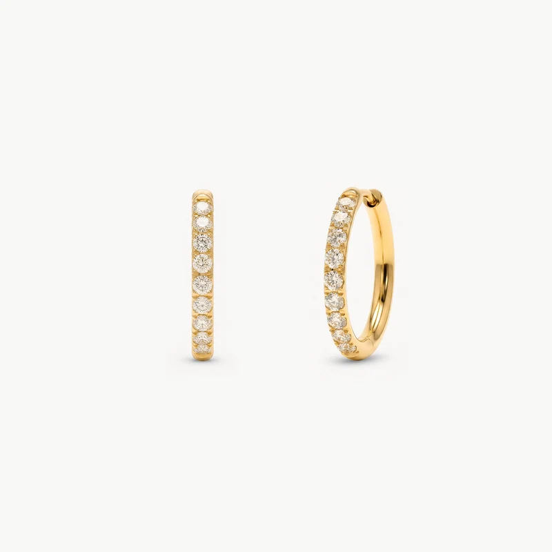 Sparkling Becca Hoop Gold M