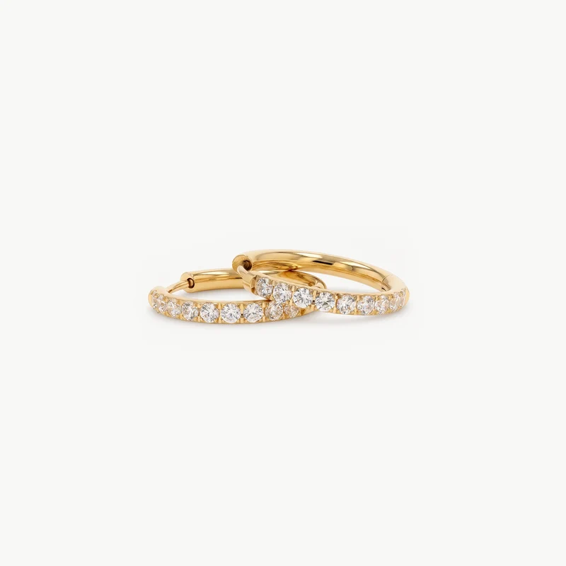 Sparkling Becca Hoop Gold M