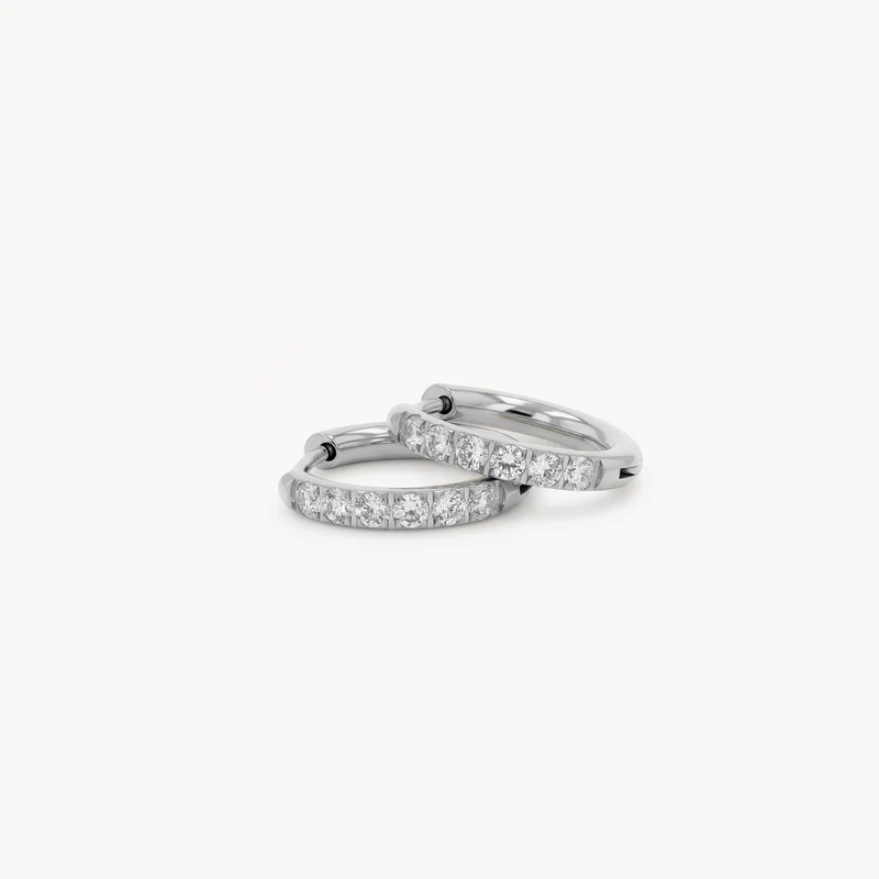 Sparkling Becca Hoop Silver S