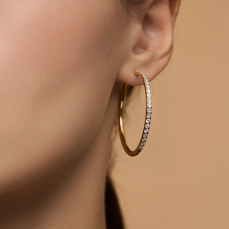 Sparkling Becca Hoop Gold XL