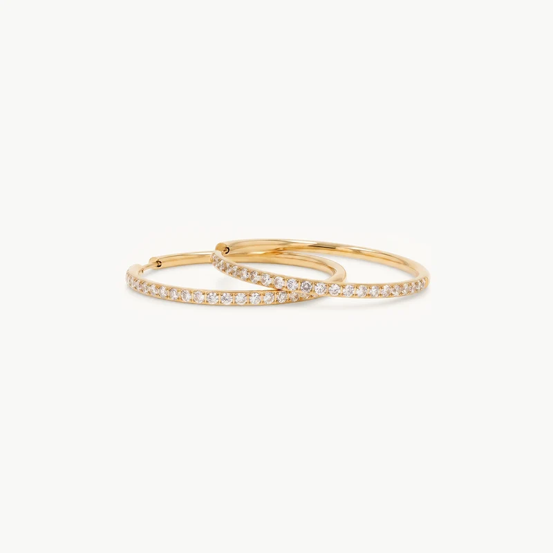 Sparkling Becca Hoop Gold XL