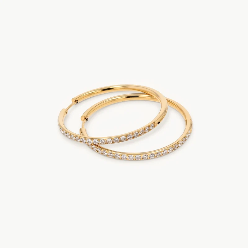 Sparkling Becca Hoop Gold XL