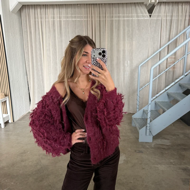 Strickjacke Lexi - Bordeaux