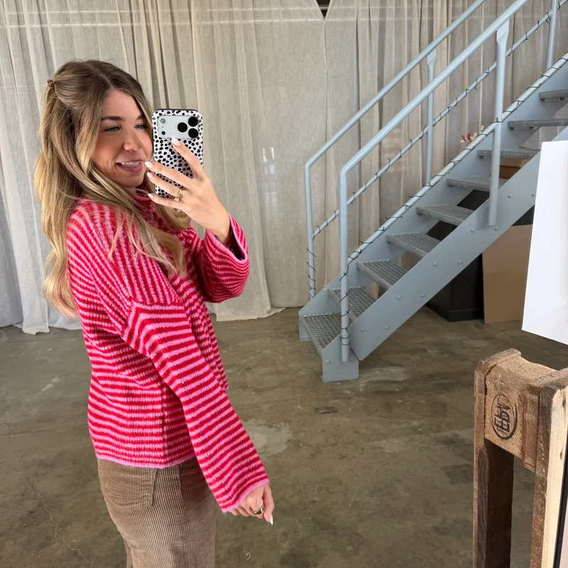 Zipp Jacke Mia - Rot x Pink