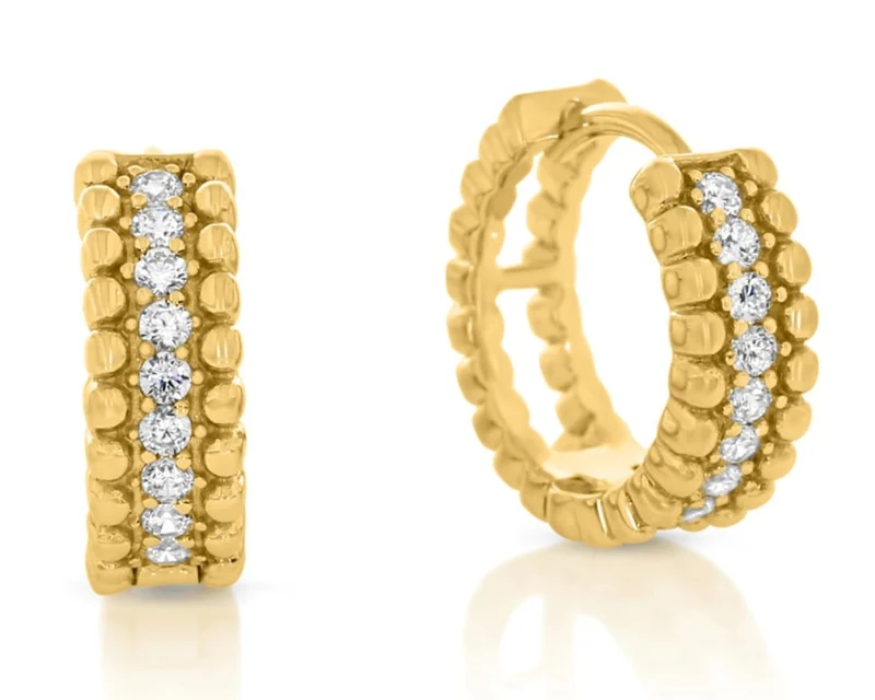 Creolen vergoldet mit Zirkonia elegant