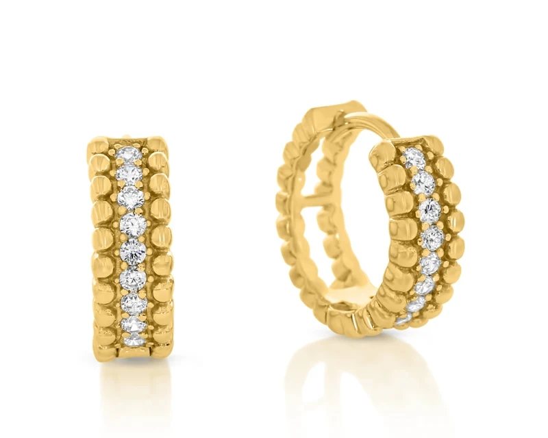 Creolen vergoldet mit Zirkonia elegant