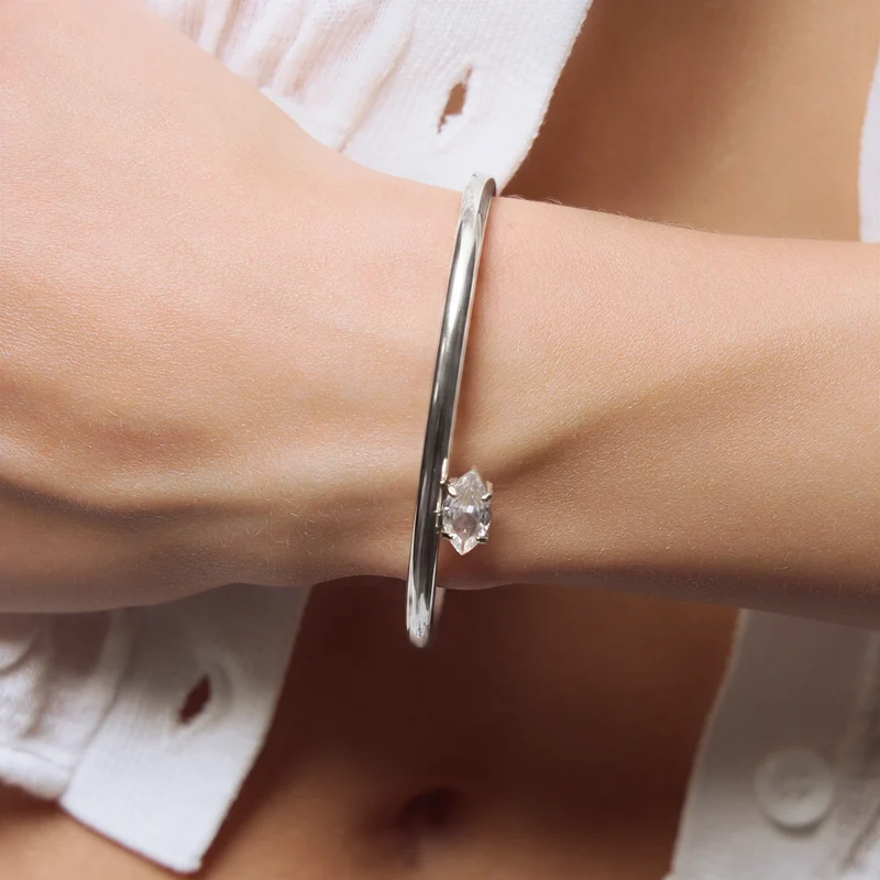 Pure Leaf Armcuff Silver