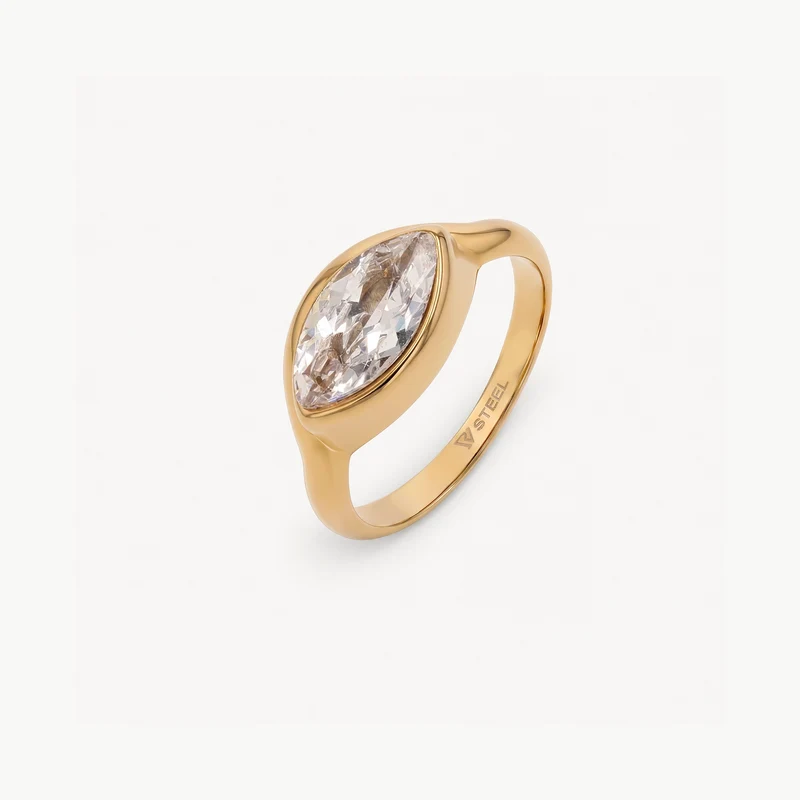 Pure Leaf Ring Gold