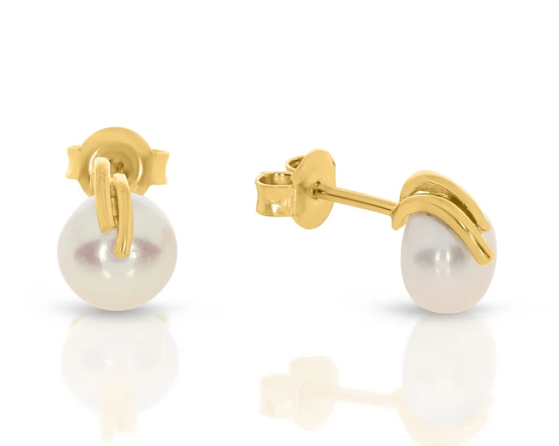 Damenschmuck Perle Ohrringe vergoldet