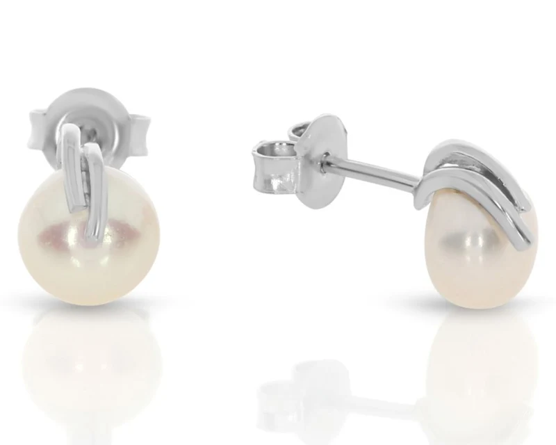 Perlen Ohrstecker Süsswasserperle 925 Silber