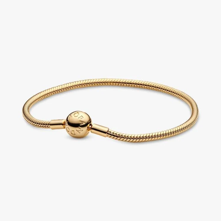 Moments Gold Snake Chain Bracelet, 16cm