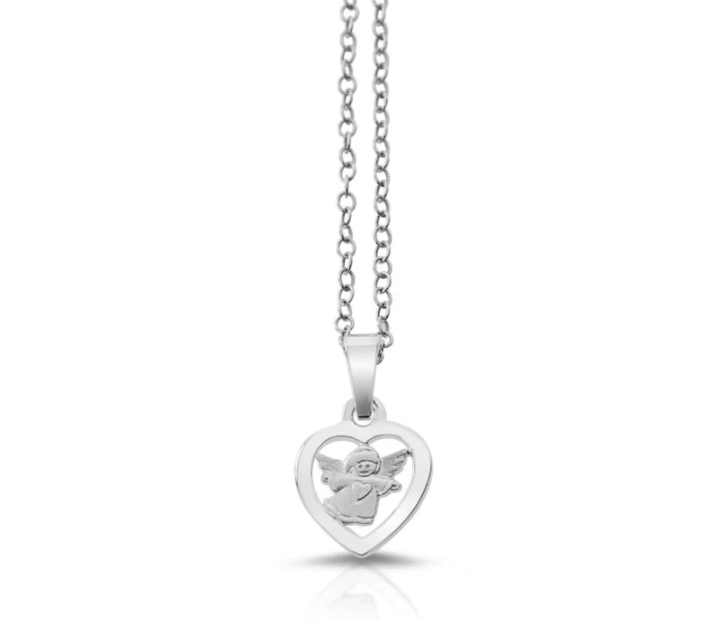 Schutzengel Kette Schmuck Engel Herz Taufe Anhänger 925 Silber Schutzengelchen Geburt