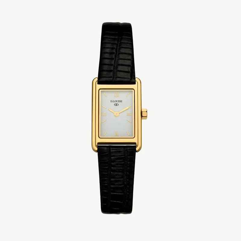 Classic Leather Rectangle Watch