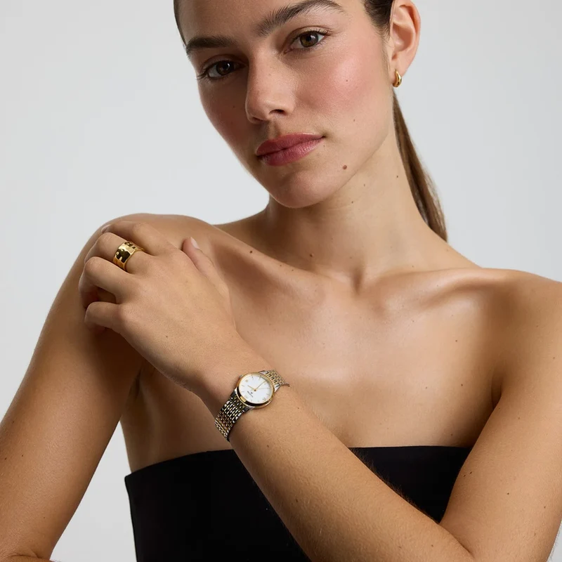 Classic Link Round Bi-Metal Watch