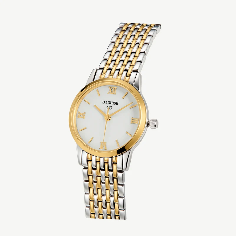 Classic Link Round Bi-Metal Watch