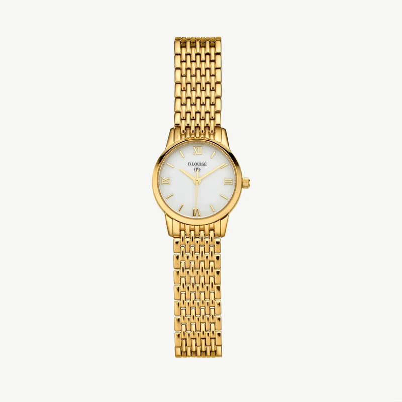 Classic Link Round Gold Watch