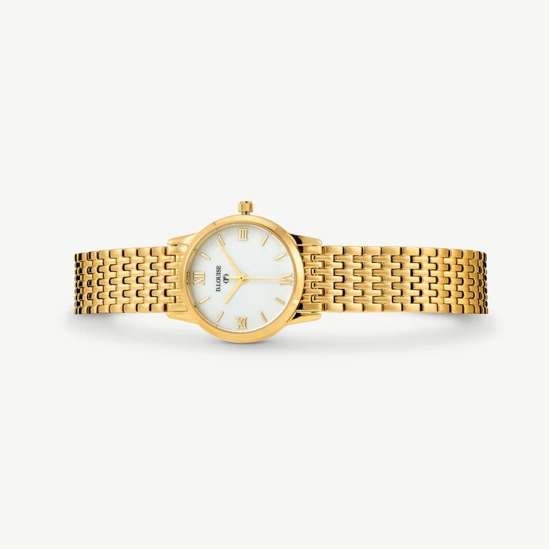 Classic Link Round Gold Watch