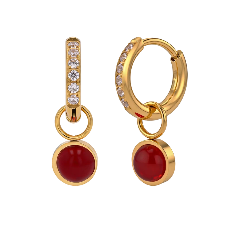 Poppy Charm Hoop