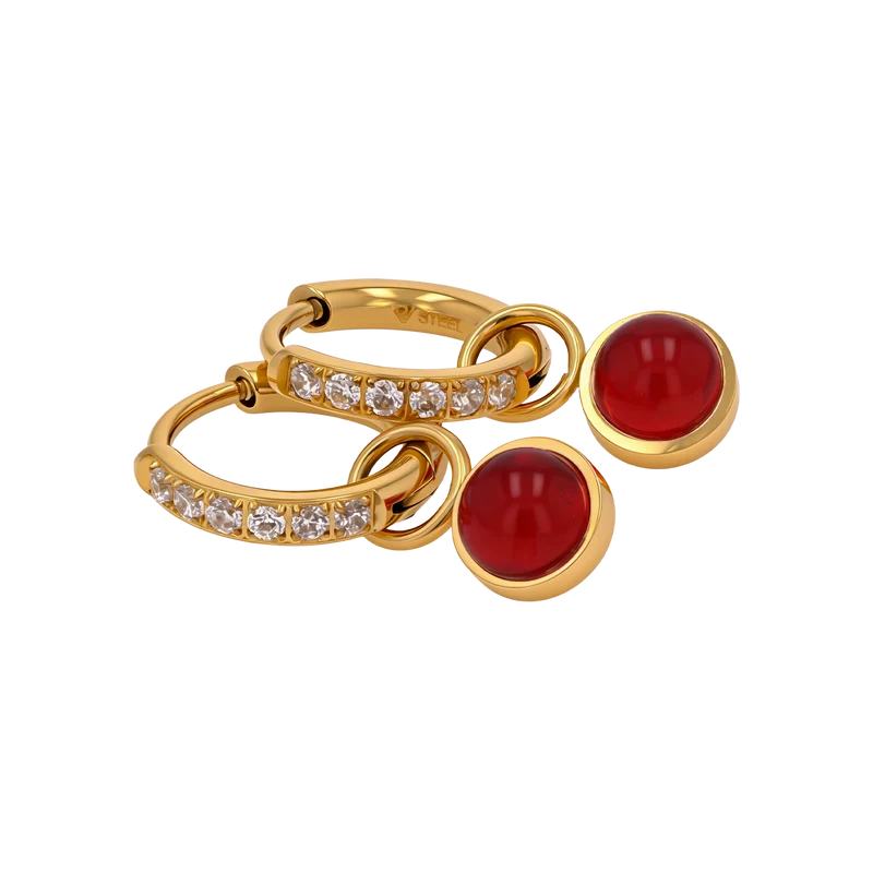 Poppy Charm Hoop