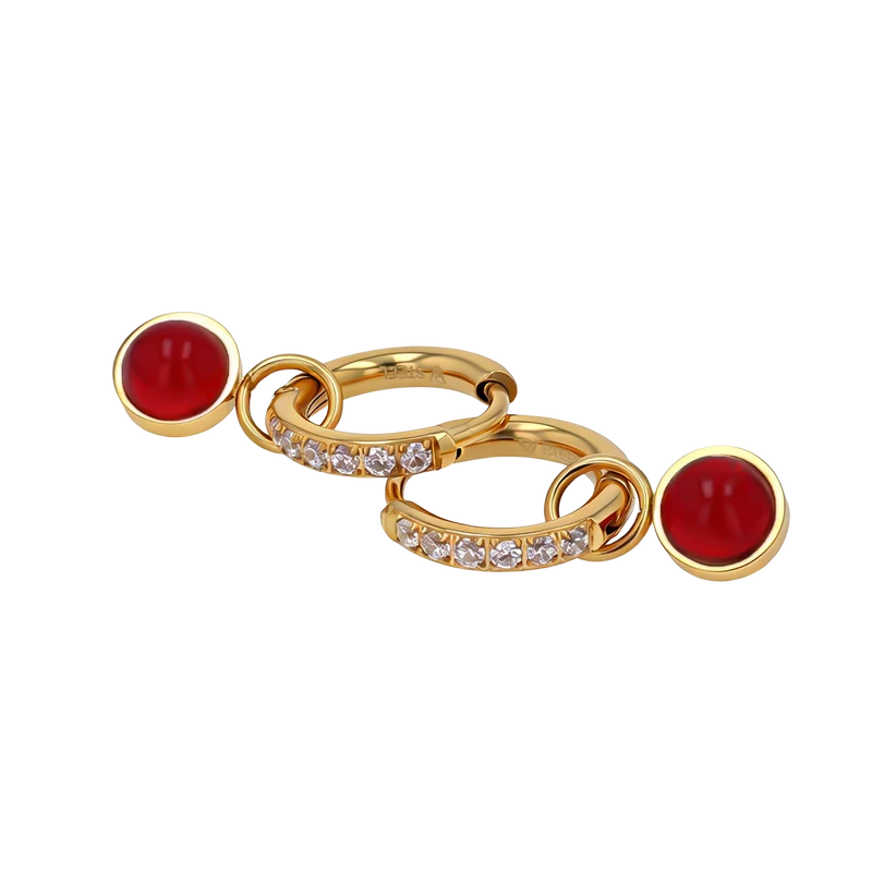 Poppy Charm Hoop