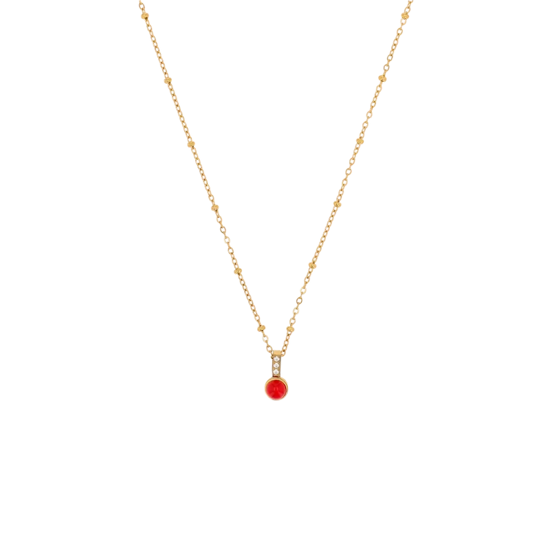 Poppy Charm Pendant Necklace