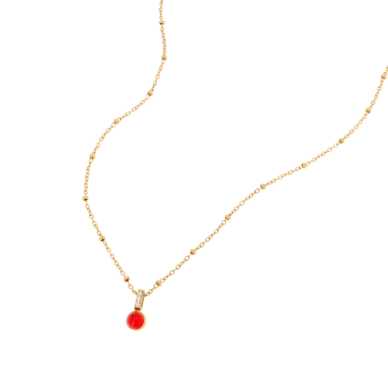 Poppy Charm Pendant Necklace