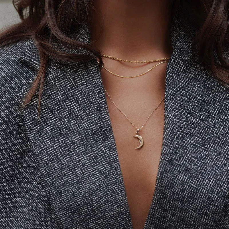 Rope Halskette - 9 K Echtgold
