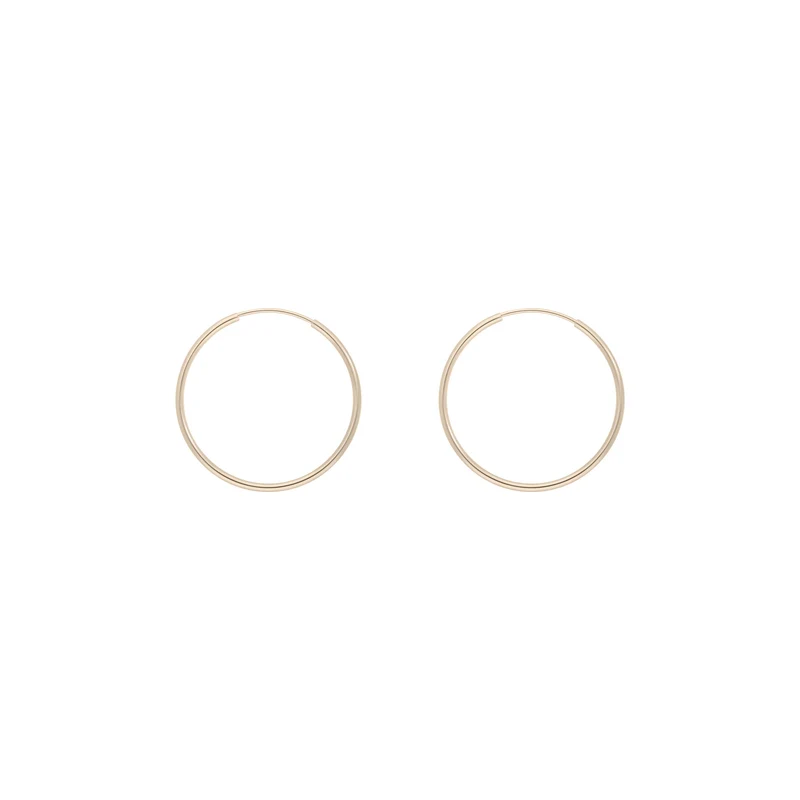 Mini Endless Hoops - 9 K Echtgold