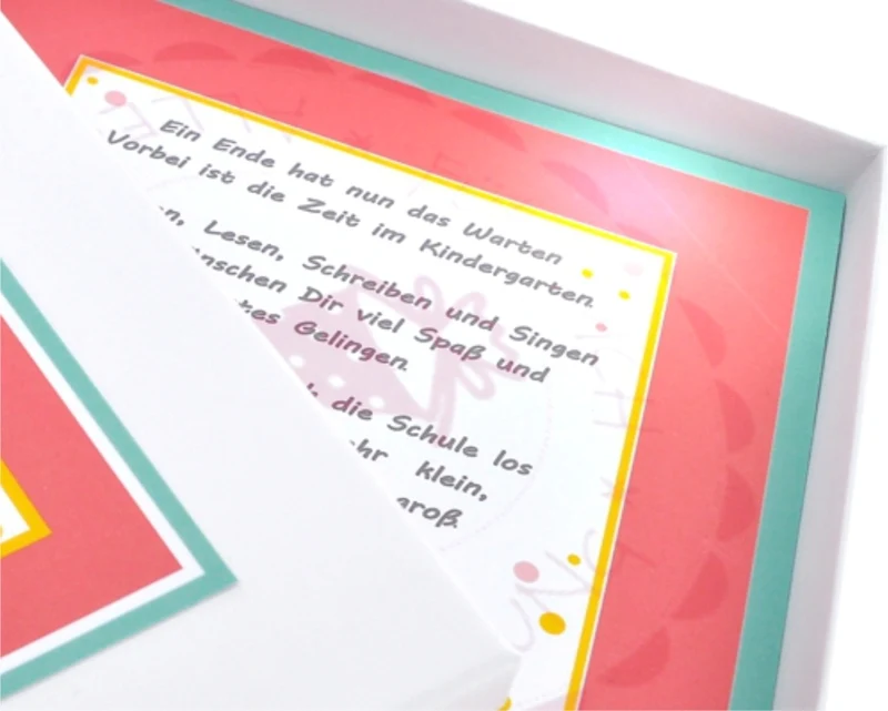 Geschenk zur Einschulung Schultüte Geschenk Schachtel mit Wunschtext personalisiert