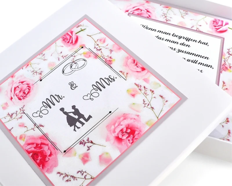 Geschenkschachtel Hochzeit Verlobung Liebe personalisierte Geschenk Box Verpackung