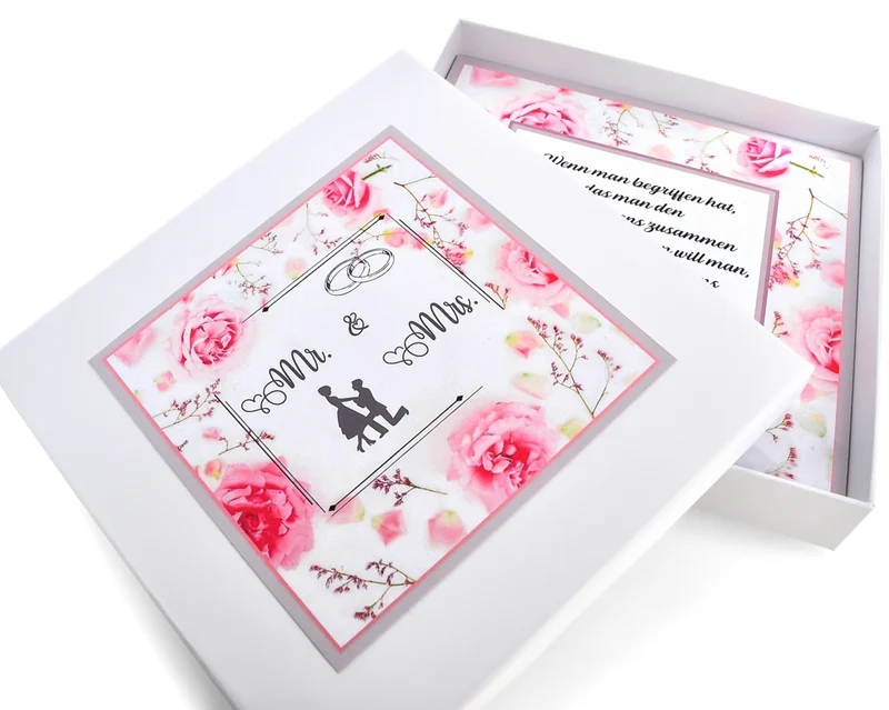 Geschenkschachtel Hochzeit Verlobung Liebe personalisierte Geschenk Box Verpackung