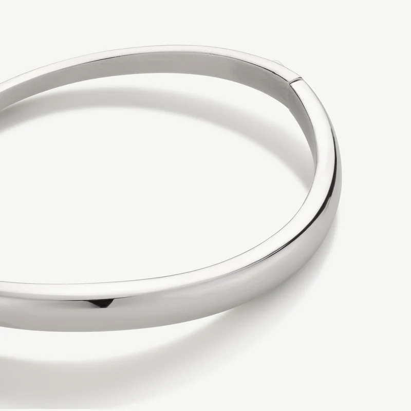 Silver Classic Wave Bangle