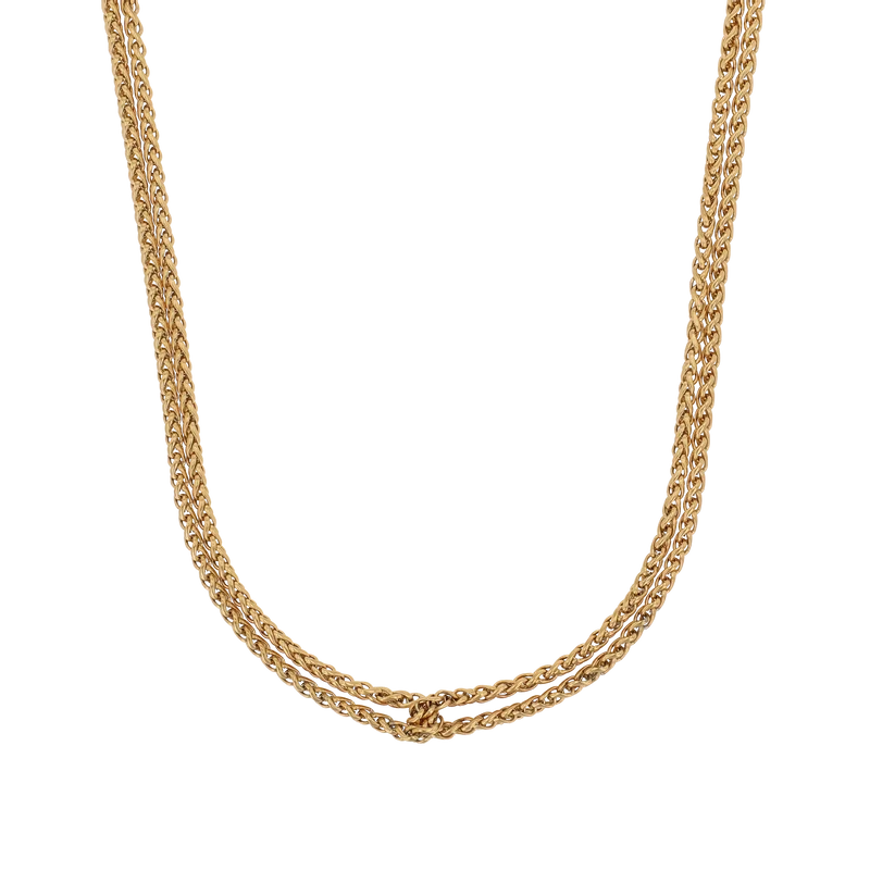 Double Fox Chain Necklace