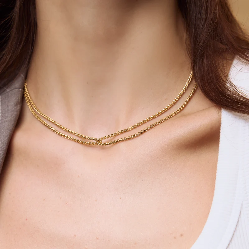 Double Fox Chain Necklace