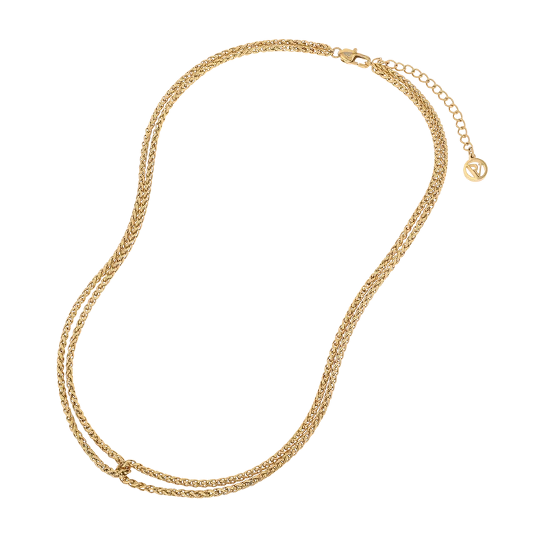 Double Fox Chain Necklace