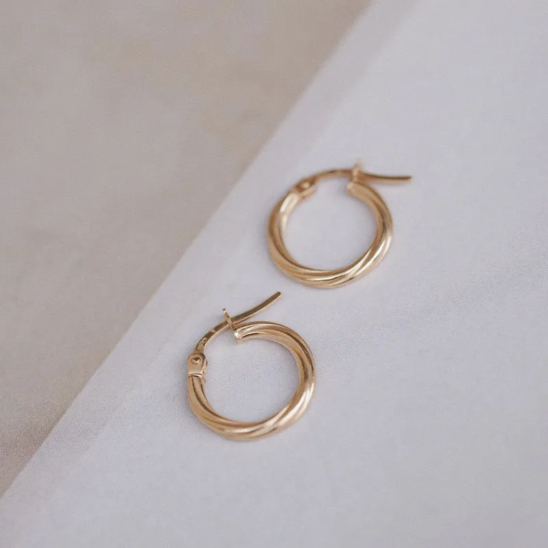 Tiny Maia Hoops - 9 K Echtgold