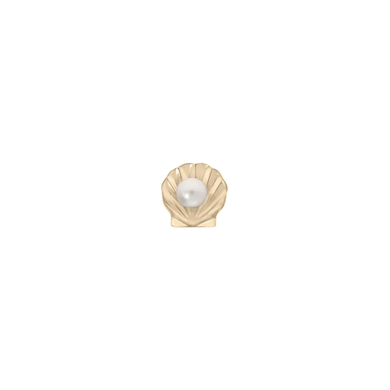 Pearly Shell Ohrstecker - 9 K Echtgold
