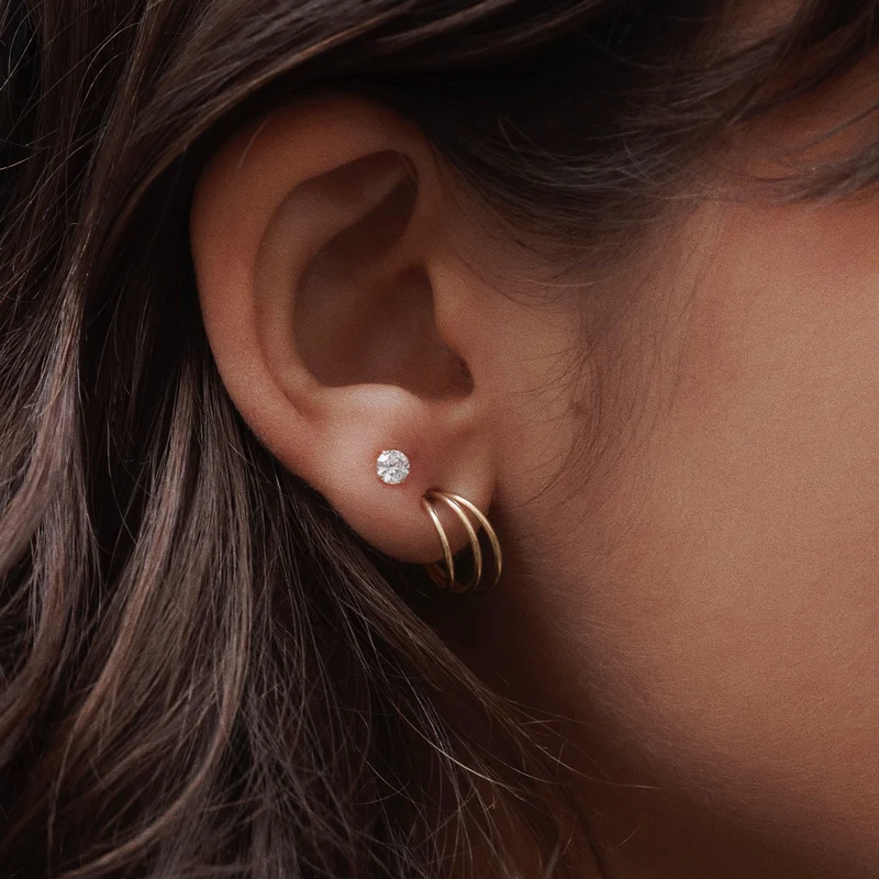 Trinity Threads Ohrstecker - 9 K Echtgold