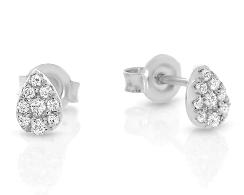 elegante Ohrstecker in Tropfenform mit Zirkonia 925 Silber