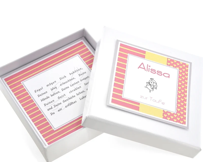 Geschenkschachtel personalisiert Taufe, Kommunion, Geburtstag, Einschulung,