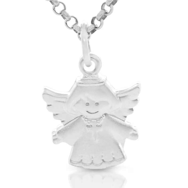 Schutzengel Kette 925 Sterling Silber Kreuz Gravur